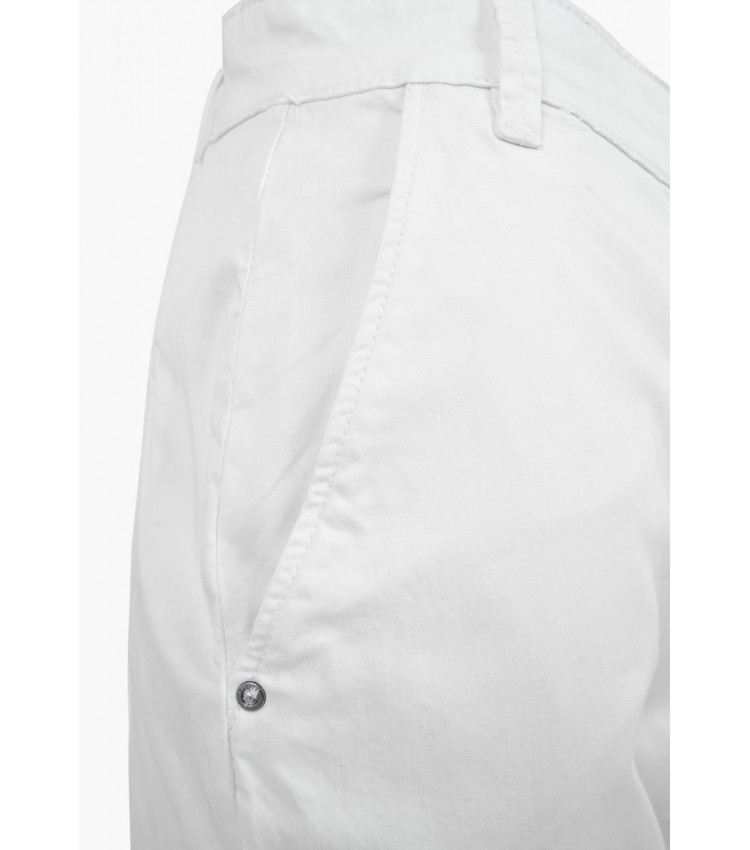 Women Trousers Candis White Cotton Guess