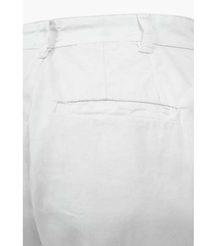 Women Trousers Candis White Cotton Guess