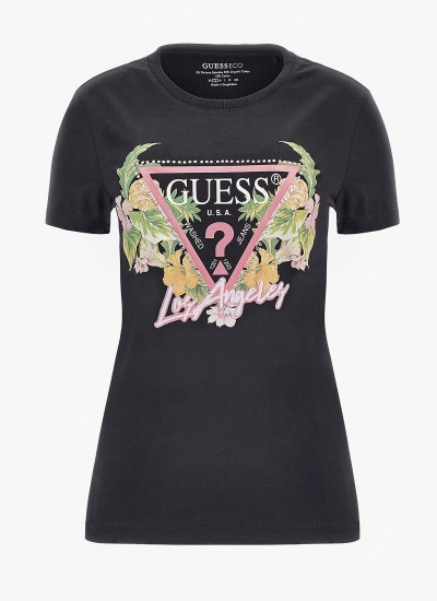 Γυναικείες Μπλούζες - Τοπ Rose Άσπρο Βισκόζη Guess