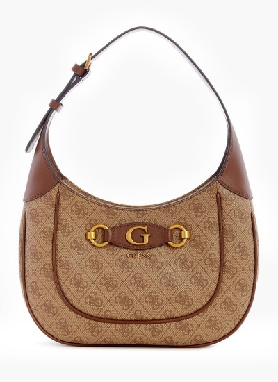 Γυναικείες Τσάντες Izzy.Hobo2 Καφέ ECOleather Guess