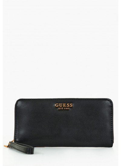 Γυναικεία Πορτοφόλια Laurel Μαύρο ECOleather Guess