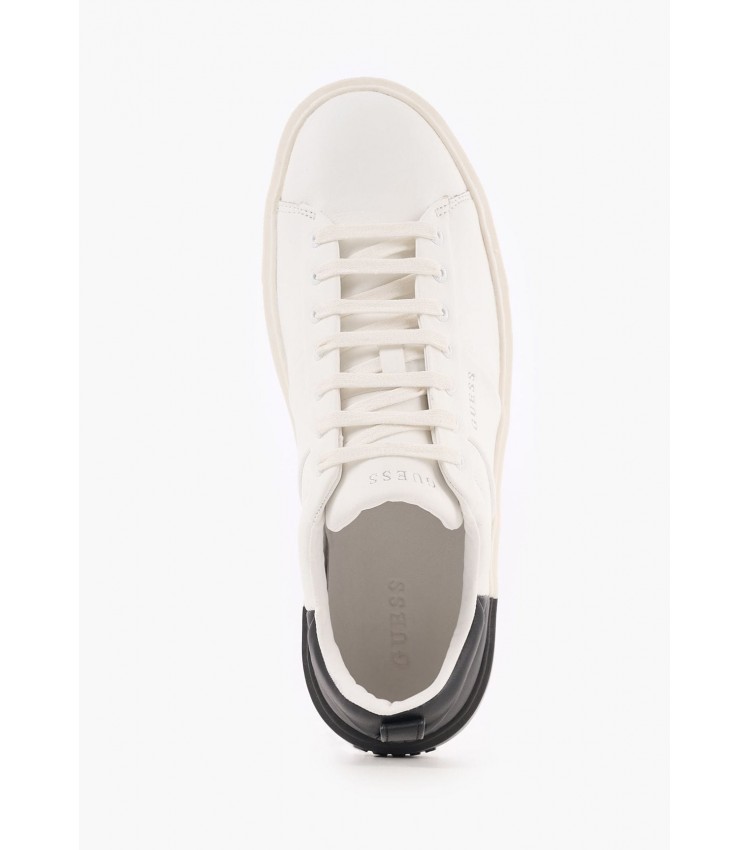 Men Casual Shoes New.Vice White Leather Guess