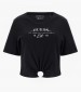 Γυναικείες Μπλούζες - Τοπ Piercing.Tee Μαύρο Βαμβάκι Guess Γυναικείες Μπλούζες - Τοπ Piercing.Tee Μαύρο Βαμβάκι Guess