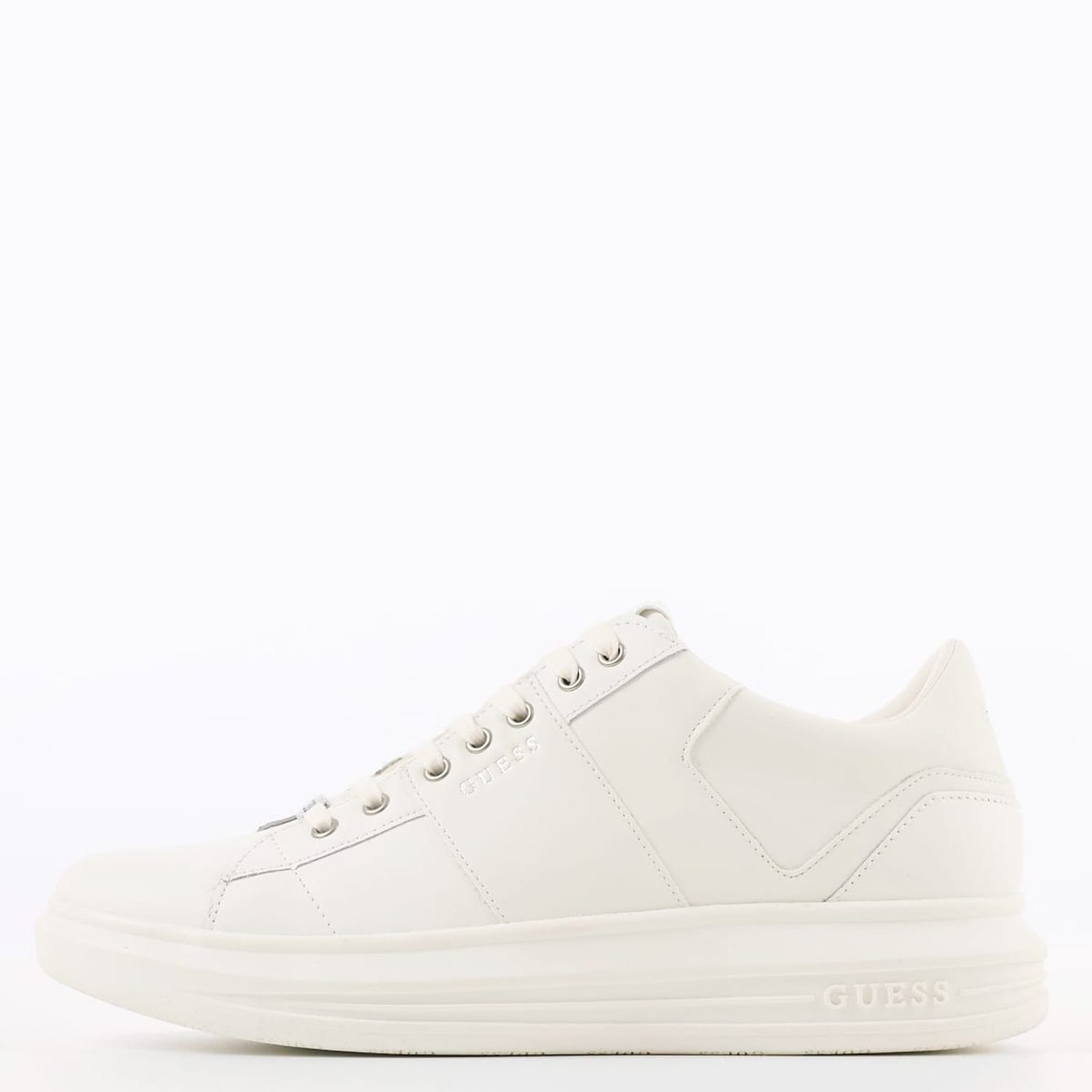 Ανδρικά Παπούτσια Casual Vibo.Carry Άσπρο Δέρμα Guess