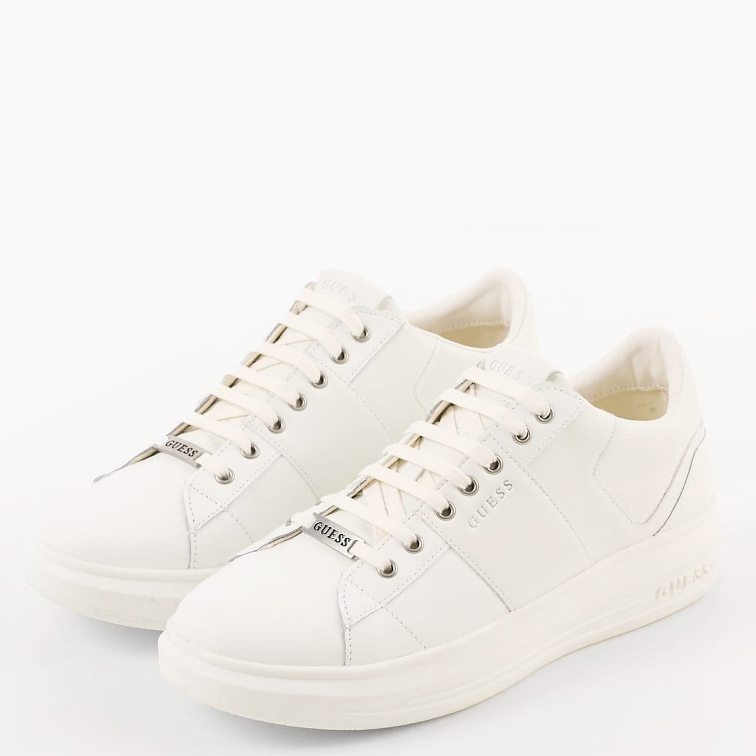 Men Casual Shoes Vibo.Carry White Leather Guess