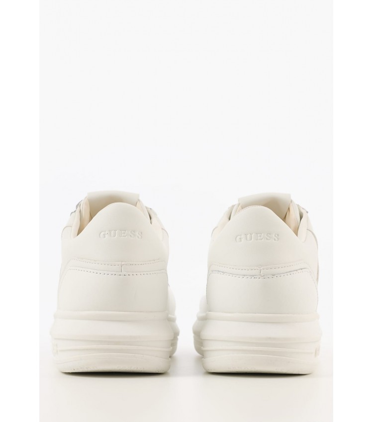 Ανδρικά Παπούτσια Casual Vibo.Carry Άσπρο Δέρμα Guess