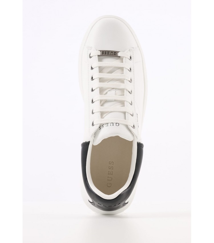 Men Casual Shoes Vibo.Over White Leather Guess