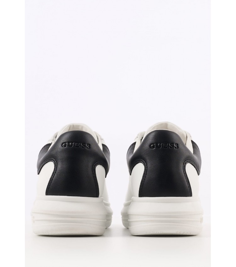 Men Casual Shoes Vibo.Over White Leather Guess