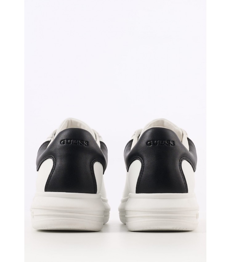 Men Casual Shoes Vibo.Over White Leather Guess