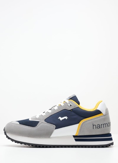 Ανδρικά Παπούτσια Casual 231050 Γκρι Δέρμα Καστόρι Harmont & Blaine