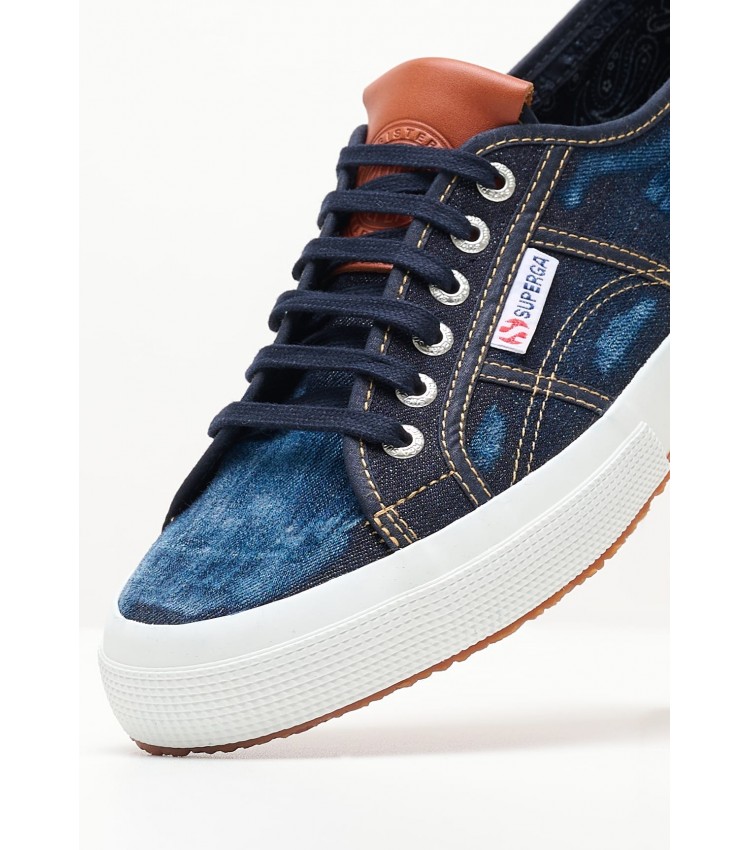 Men Casual Shoes Distressed.Denim Blue Fabric Replay