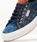 Men Casual Shoes Distressed.Denim Blue Fabric Replay