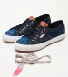 Men Casual Shoes Distressed.Denim Blue Fabric Replay