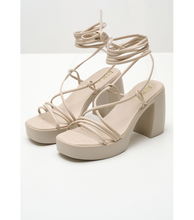 Women Sandals Saba Beige ECOleather Replay