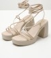 Women Sandals Saba Beige ECOleather Replay