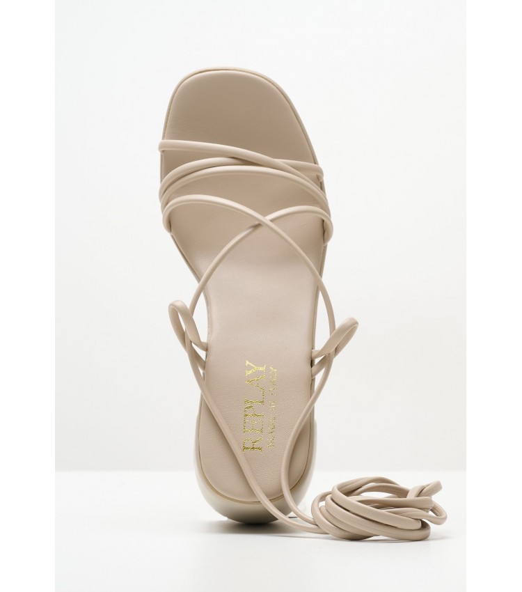 Women Sandals Saba Beige ECOleather Replay