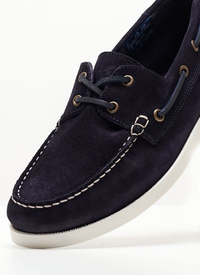 Men Boots Pueblo Black Nubuck Leather Docksteps