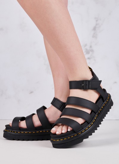 Γυναικεία Μποτάκια W26205001 Μαύρο Δέρμα Dr. Martens