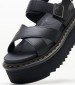 Women Platforms Low Voss.2Quad Black Leather Dr. Martens