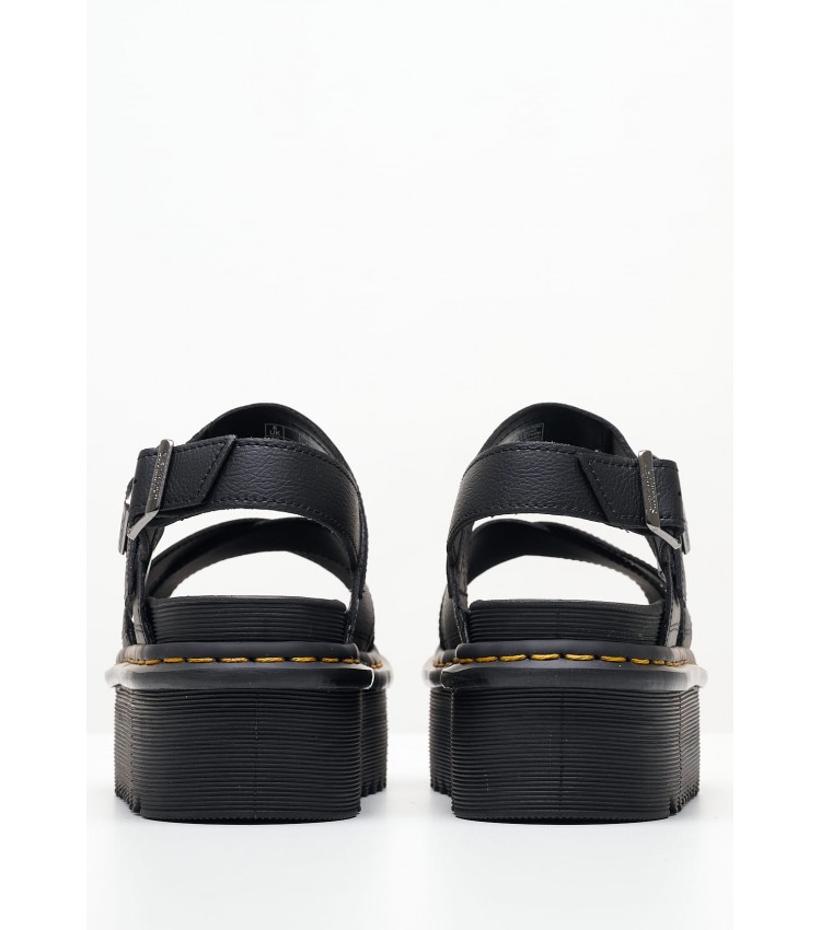 Women Platforms Low Voss.2Quad Black Leather Dr. Martens