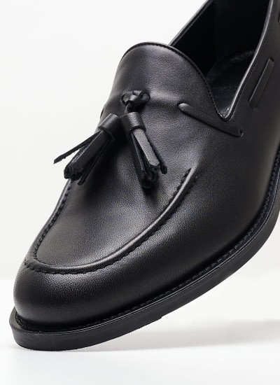 Men Moccasins 46701 Black Leather Callaghan