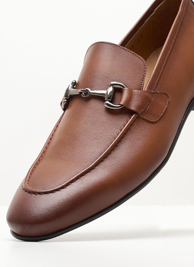 Ανδρικά Μοκασίνια R6711 Μαύρο Δέρμα Boss shoes