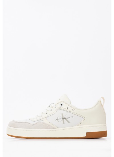 Γυναικεία Παπούτσια Casual Basket.Cupsole.W Άσπρο Δέρμα Calvin Klein