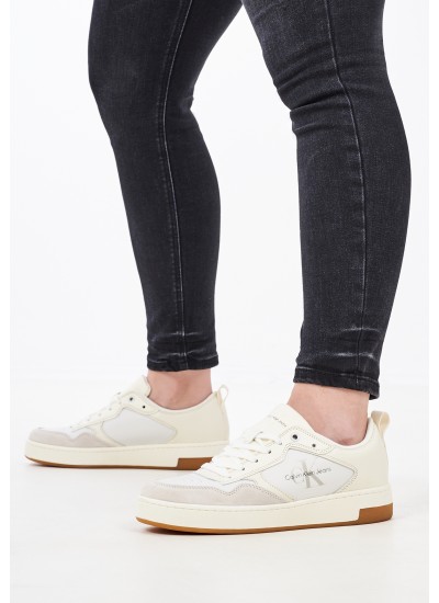 Γυναικεία Παπούτσια Casual Basket.Cupsole.W Άσπρο Δέρμα Calvin Klein