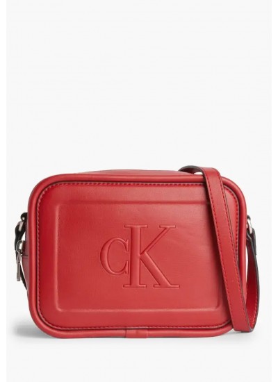 Women Bags Camera.Bag18 Red ECOleather Calvin Klein