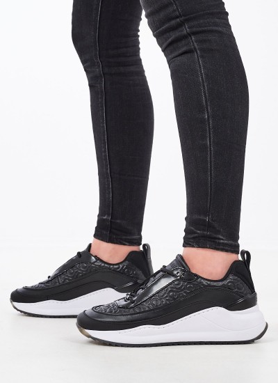 Γυναικεία Παπούτσια Casual Chunky.Internal Μαύρο Δέρμα Calvin Klein