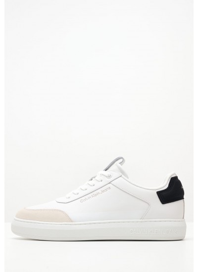 Ανδρικά Παπούτσια Casual Cupsole.Freq2 Άσπρο Δέρμα Calvin Klein