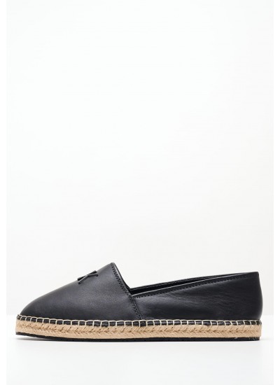 Women Espadrilles Espadrille.Hw Black Leather Calvin Klein