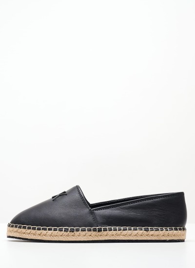 Women Espadrilles 4647 Black Suede Leather Mortoglou