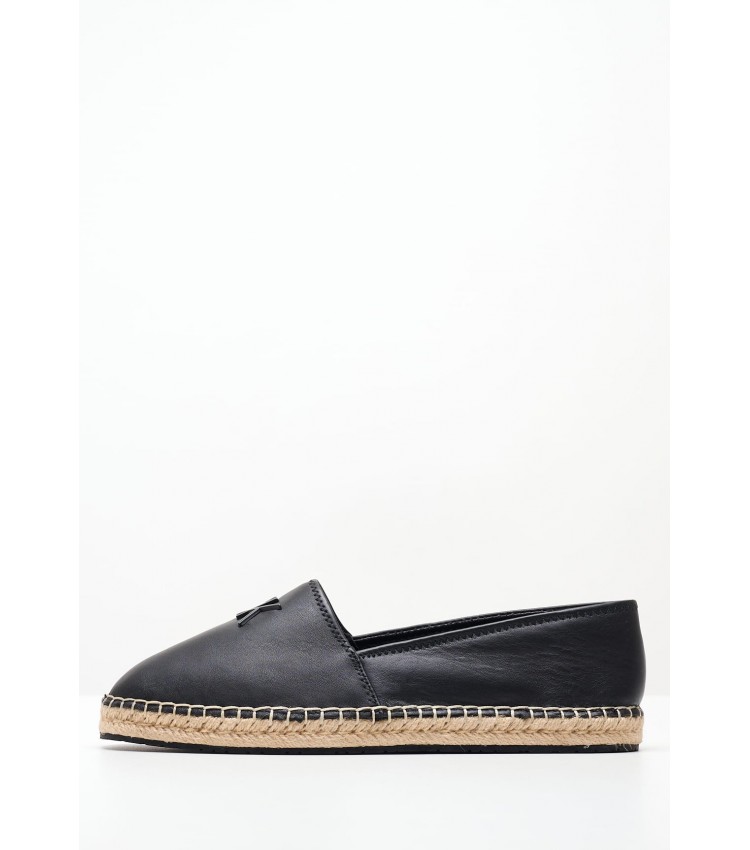 Women Espadrilles Espadrille.Hw Black Leather Calvin Klein