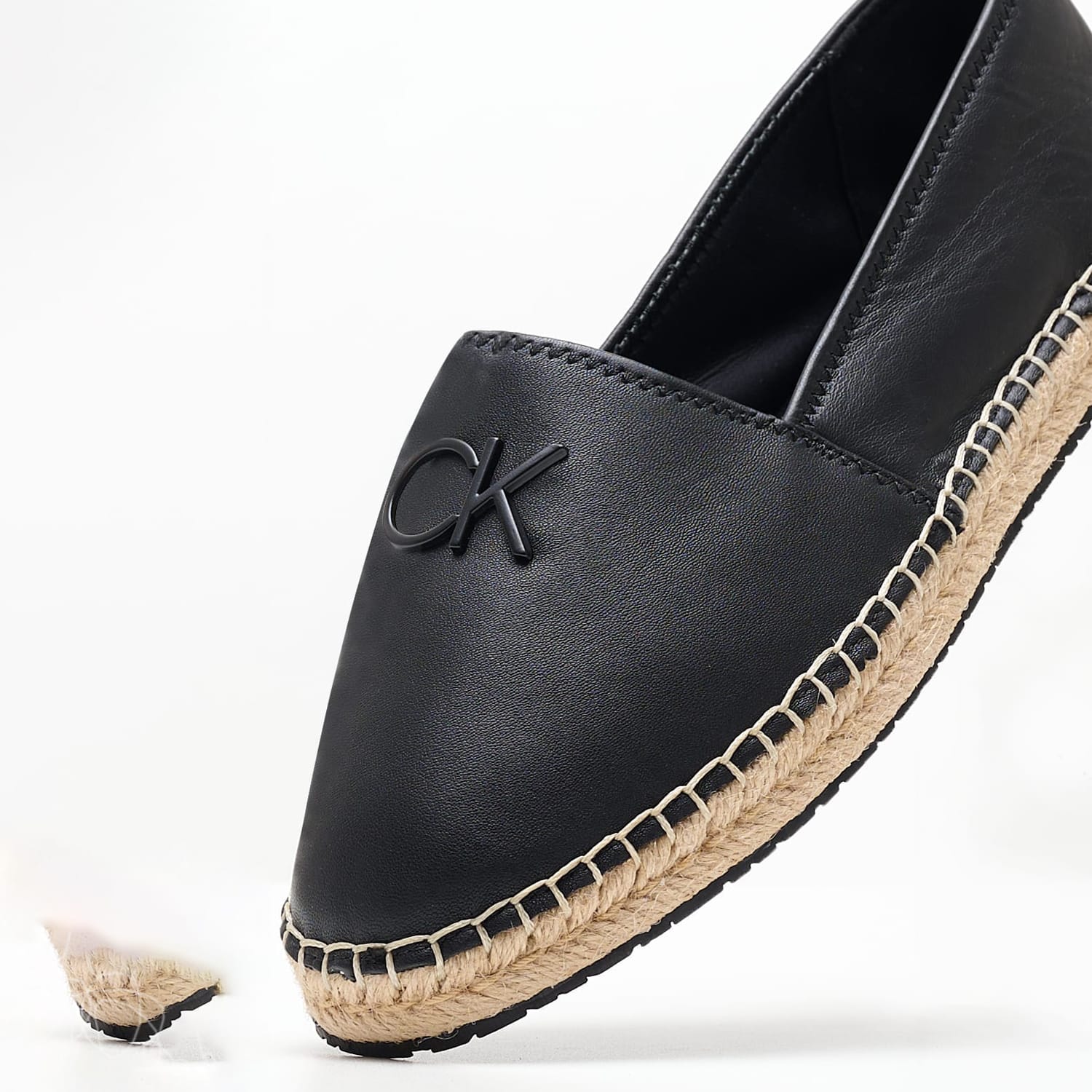 Γυναικείες Εσπαντρίγιες Espadrille.Hw Μαύρο Δέρμα Calvin Klein
