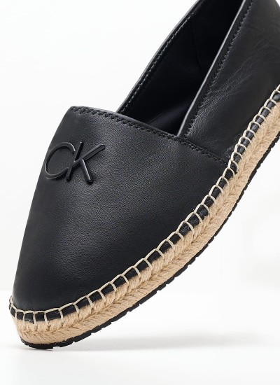 Women Espadrilles 4647 Black Suede Leather Mortoglou