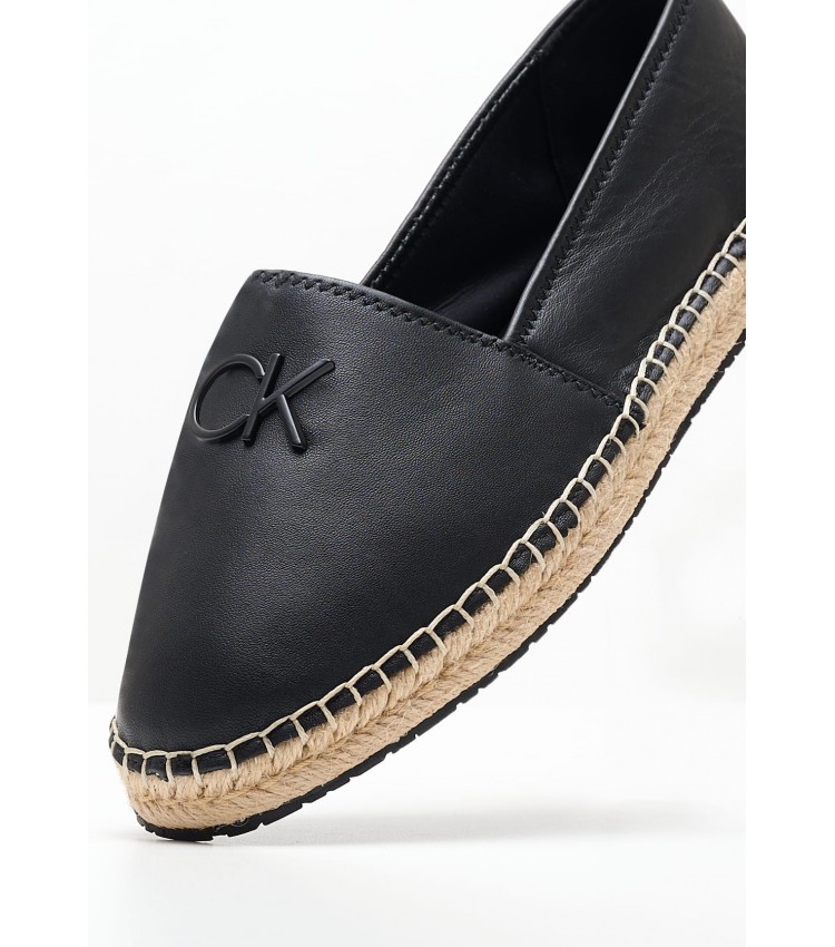 Women Espadrilles Espadrille.Hw Black Leather Calvin Klein