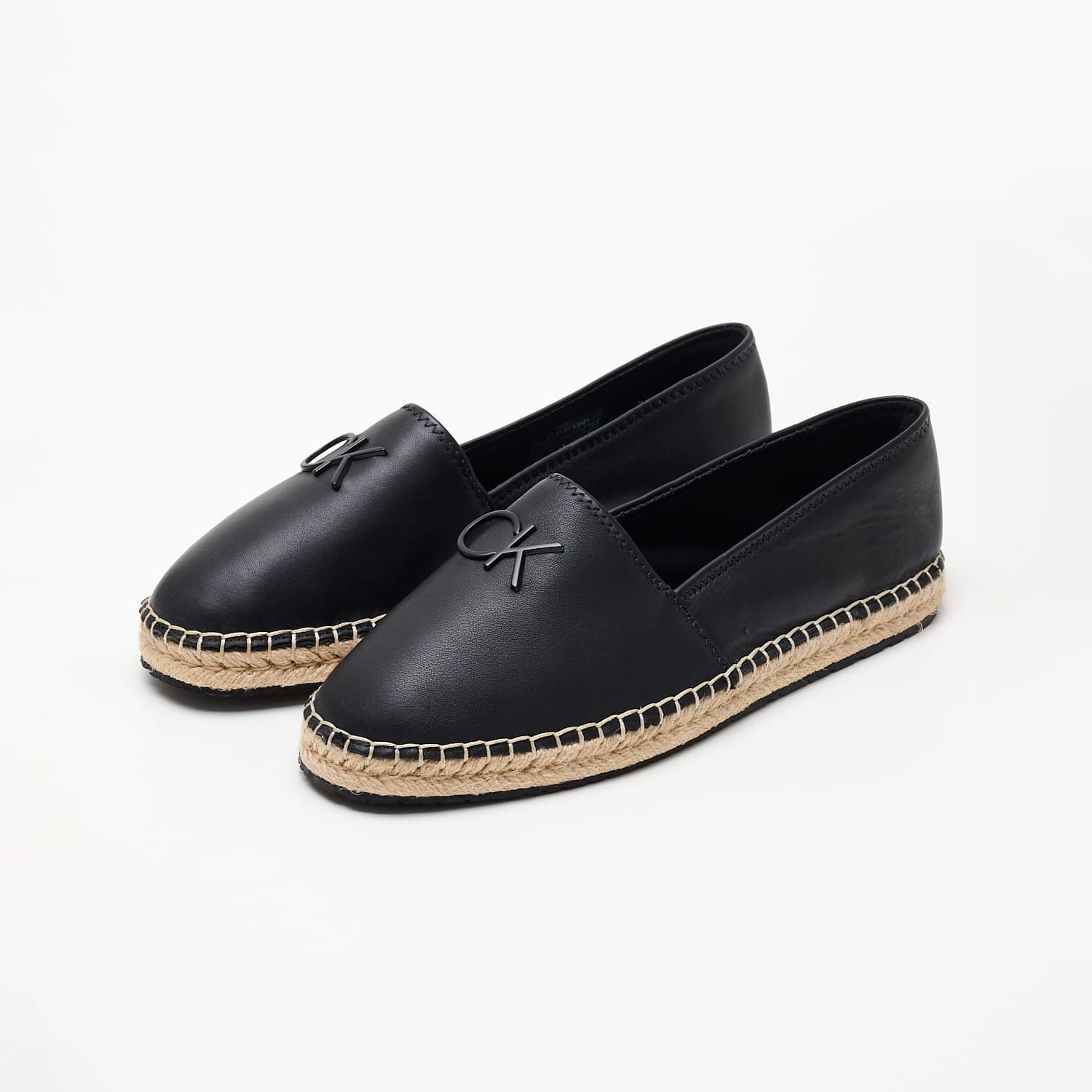Γυναικείες Εσπαντρίγιες Espadrille.Hw Μαύρο Δέρμα Calvin Klein Γυναικείες Εσπαντρίγιες Espadrille.Hw Μαύρο Δέρμα Calvin Klein