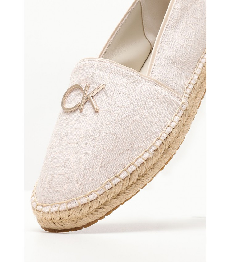 Γυναικείες Εσπαντρίγιες Espadrille.J Μπεζ Ύφασμα Calvin Klein