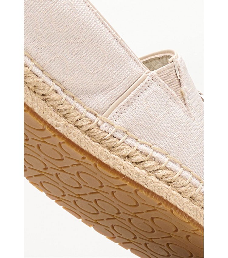 Γυναικείες Εσπαντρίγιες Espadrille.J Μπεζ Ύφασμα Calvin Klein