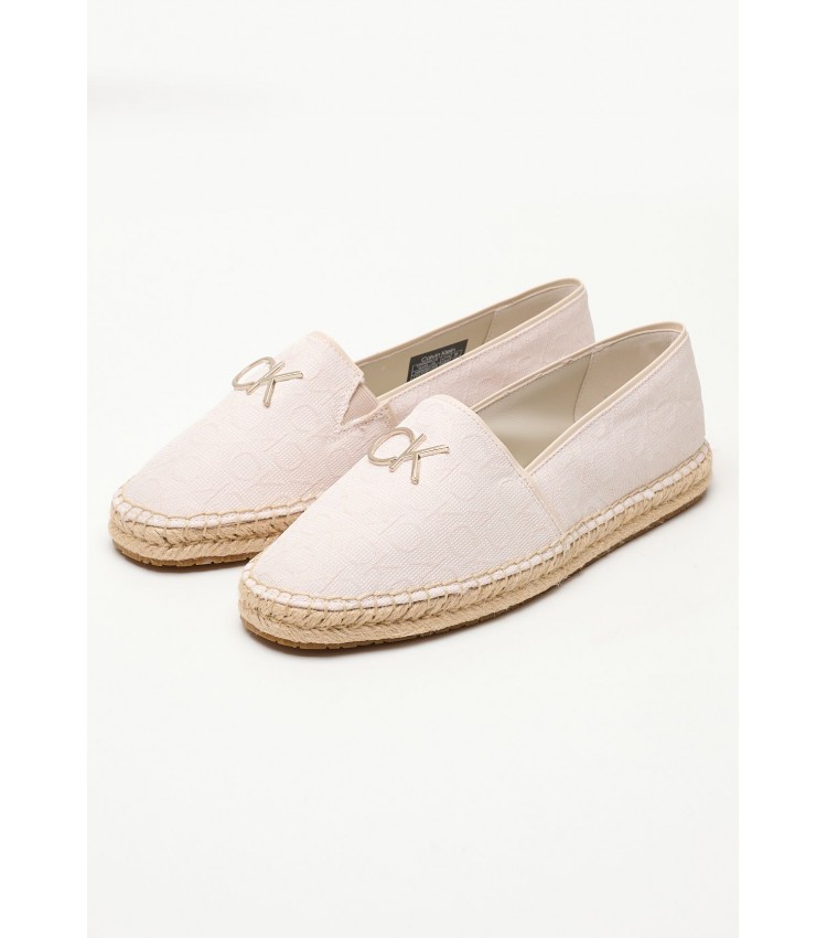 Γυναικείες Εσπαντρίγιες Espadrille.J Μπεζ Ύφασμα Calvin Klein