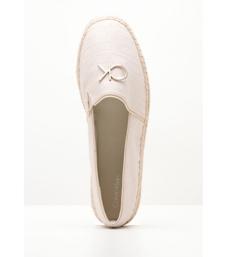 Γυναικείες Εσπαντρίγιες Espadrille.J Μπεζ Ύφασμα Calvin Klein