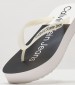 Women Flip Flops & Sandals Lora.1R White Rubber Calvin Klein