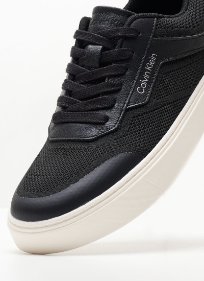 Ανδρικά Παπούτσια Casual Low.Knit Μαύρο Ύφασμα Calvin Klein