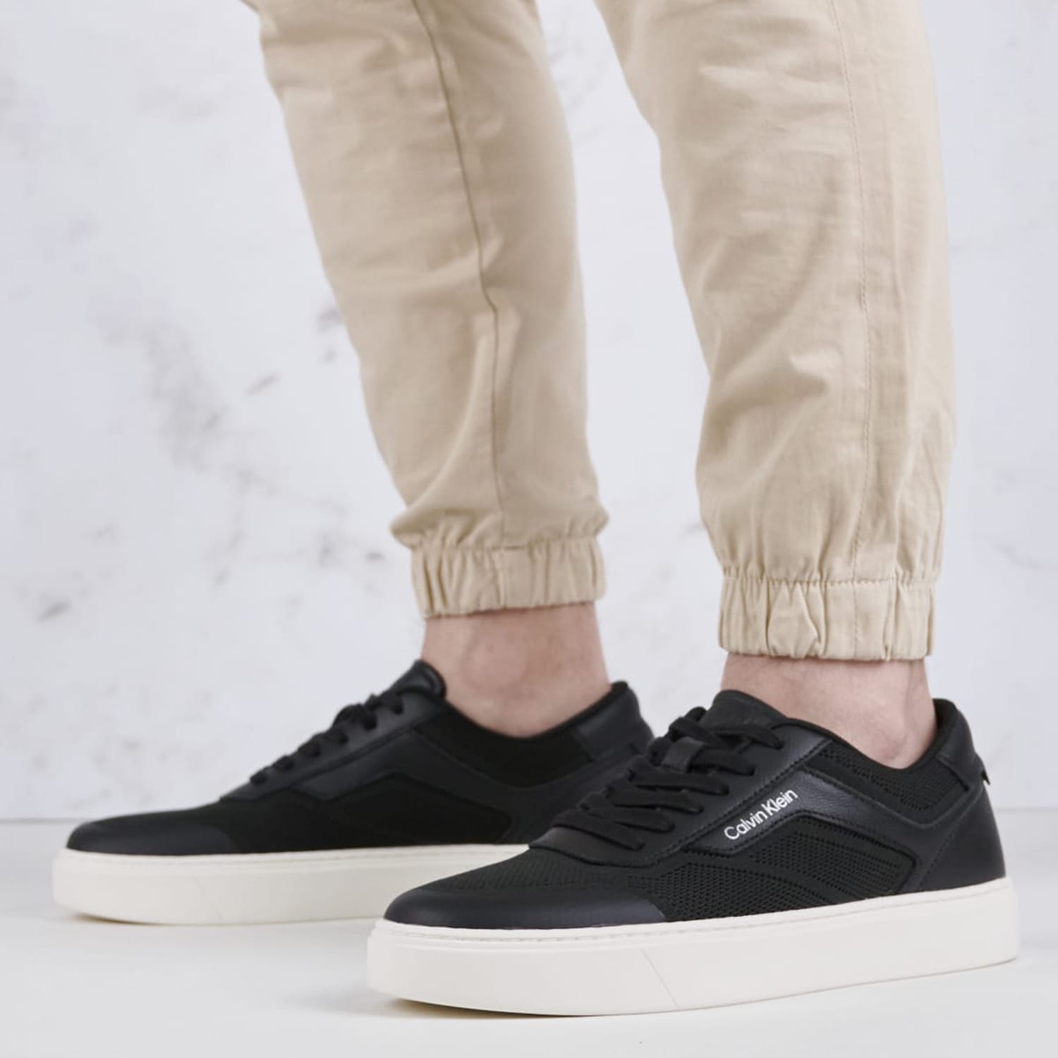 Ανδρικά Παπούτσια Casual Low.Knit Μαύρο Ύφασμα Calvin Klein Ανδρικά Παπούτσια Casual Low.Knit Μαύρο Ύφασμα Calvin Klein