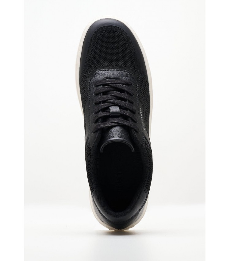 Men Casual Shoes Low.Knit Black Fabric Calvin Klein