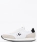 Ανδρικά Παπούτσια Casual Retro.Runner Άσπρο Δέρμα Καστόρι Calvin Klein