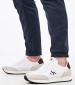 Ανδρικά Παπούτσια Casual Retro.Runner Άσπρο Δέρμα Καστόρι Calvin Klein