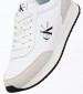 Ανδρικά Παπούτσια Casual Retro.Runner Άσπρο Δέρμα Καστόρι Calvin Klein