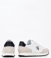 Ανδρικά Παπούτσια Casual Retro.Runner Άσπρο Δέρμα Καστόρι Calvin Klein